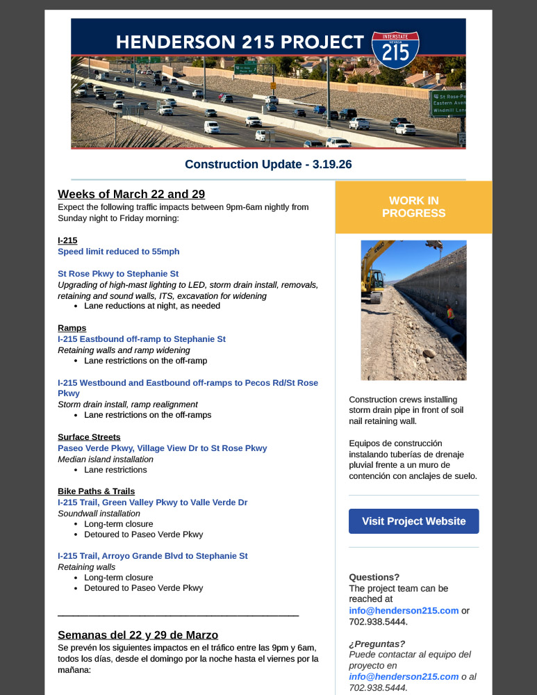 Construction update 3-19-2026